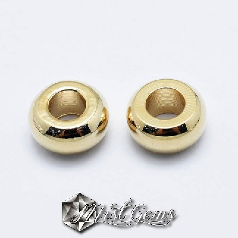 Rondele Metalice Placate cu Aur 7X3mm,Gaura 5mm  -10 buc