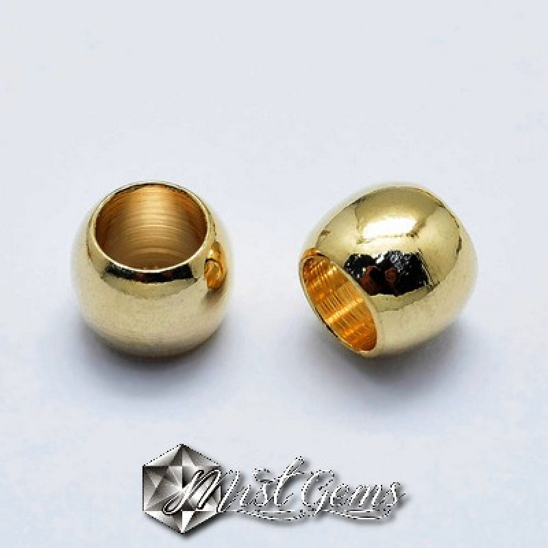 Rondele Metalice Placate cu Aur 5.5mm,Gaura 4mm  -10 buc