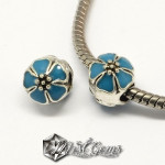 Margele Metalice cu Gaura Larga cu Email 10X11mm