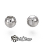Margele Aurii din Alama cu Silicon in Interior Placate cu Aur 24k-4X3mm-1 buc.