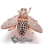 Slider Floare Aurie Placat cu Cubic Zirconia-Pentru Banda