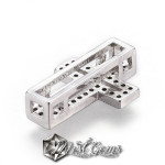 Slider Cruce Argintiu Placat cu Cubic Zirconia-Pentru Banda