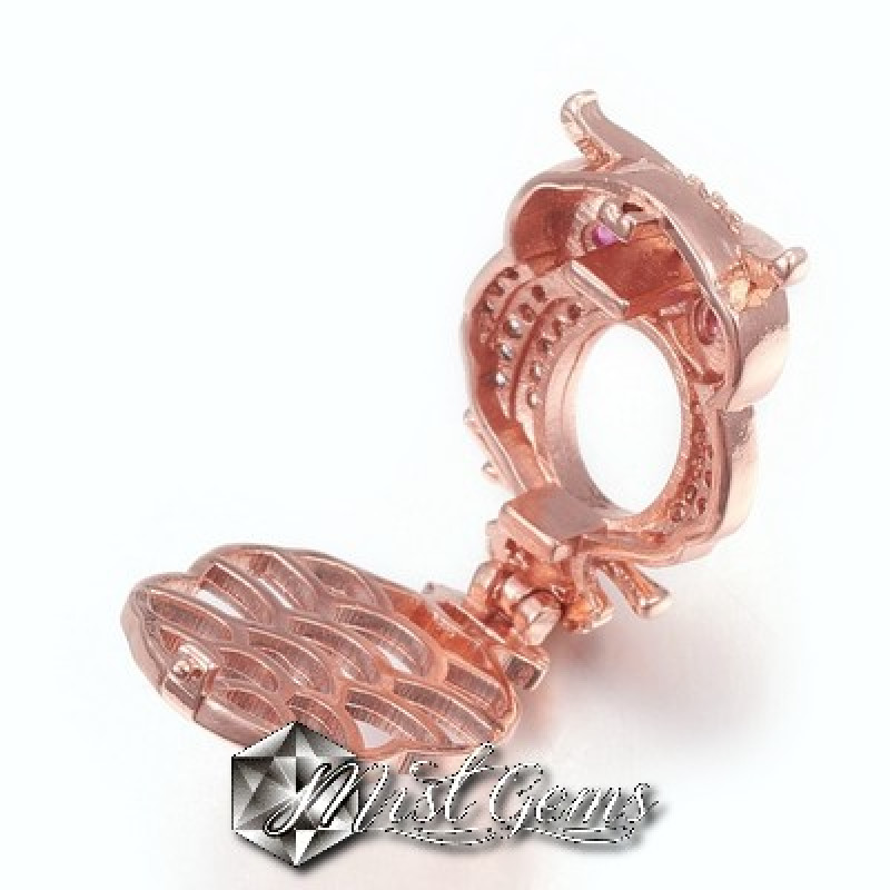 Slider Bufnita Aur Roz Placat cu Cubic Zirconia-Pentru Banda 