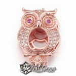 Slider Bufnita Aur Roz Placat cu Cubic Zirconia-Pentru Banda