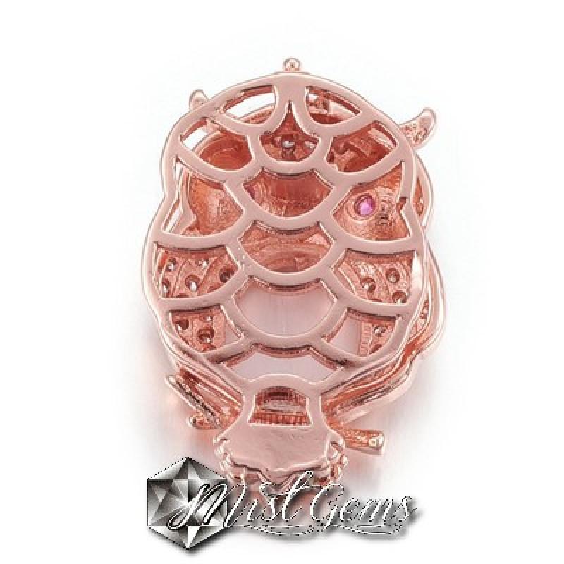Slider Bufnita Aur Roz Placat cu Cubic Zirconia-Pentru Banda