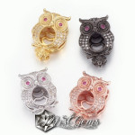 Slider Bufnita Negru Placat cu Cubic Zirconia-Pentru Banda