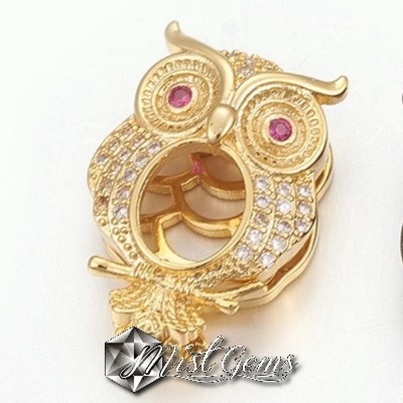 Slider Bufnita Auriu Placat cu Cubic Zirconia-Pentru Banda 