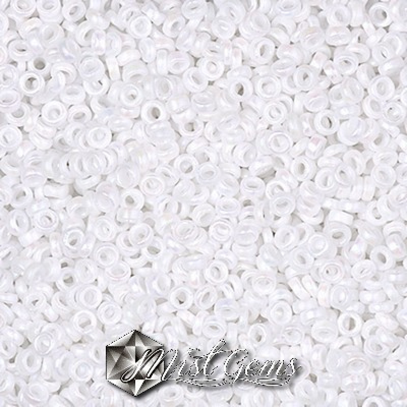 Spacer Miyuki SPR2-0402FR  White Opaque Matted AB-2gr.