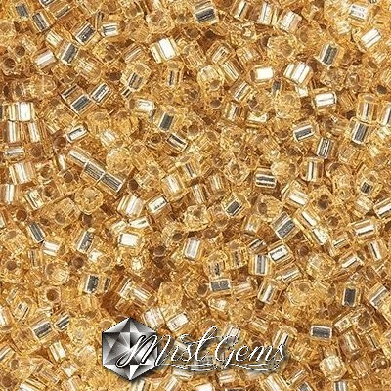 Miyuki Square Beads SBS0003 Gold Silver Lined-1.8mm
