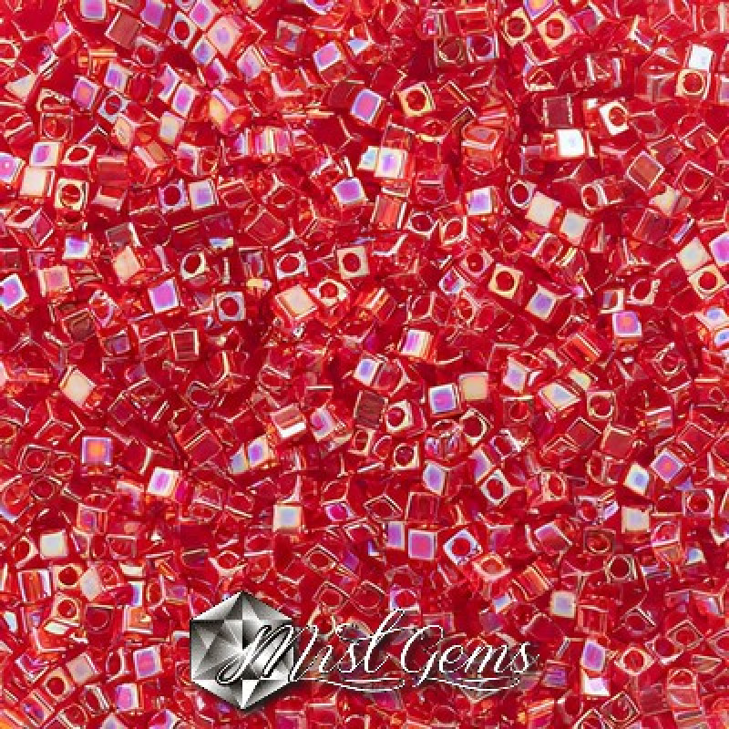 Miyuki Square Beads SBS0298 Transparent Ruby AB