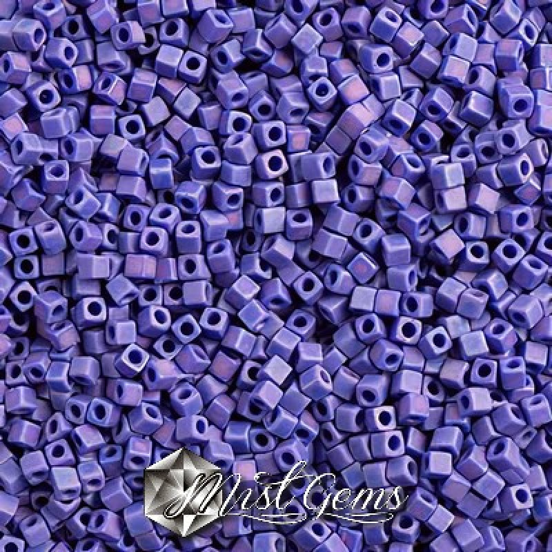 Miyuki Square Beads SBS0414FR Opaque Cobalt Matted AB-1.8mm