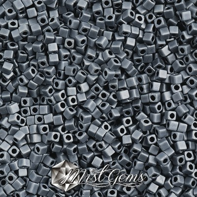 Miyuki Square Beads SBS2001 Matted Gunmetal-1.8mm