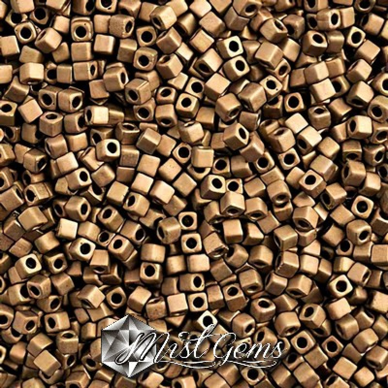 Miyuki Square Beads SBS2006 Matted Metallic Dark Bronze-1.8mm