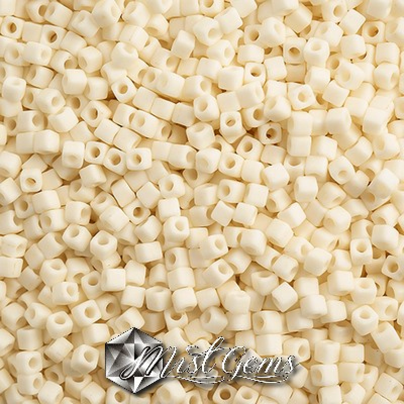 Miyuki Square Beads SBS2021 Matted Opaque Cream-1.8mm