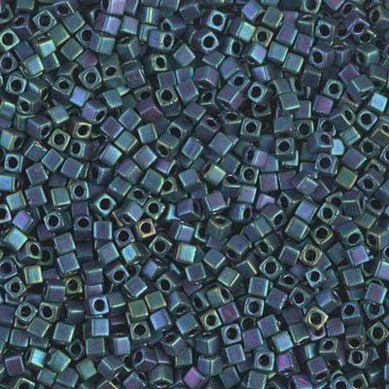 Miyuki Square Beads SBS2064 Matted Metallic Blue Green Iris-1.8mm