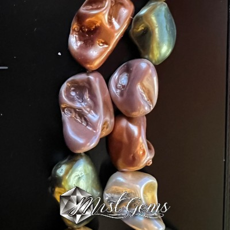 Perle de cultura Baroque Keshi, 15~20x10~15x8~12mm,multicolor-1 sir