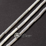 Margele din Scoica Trochus-"Columna" 14x3.5~4mm,Alb-Ivoire-10buc