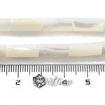 Margele din Scoica Trochus-"Columna" 13.5~14x5.5~6mm,Alb-Ivoire-4buc