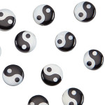 Link din Scoica "Ying-Yang" Disc 6mm-10 buc