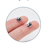 Link din Scoica "Ying-Yang" Disc 6mm-10 buc