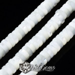 Sir Discuri din Melc Trochus, 6X1.5-2mm,Alb-50 buc
