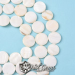 Banuti din Scoica de Apa Dulce,25X2.5-3mm,Alb-Ivoire-4 buc