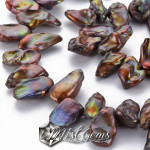 Perle de cultura Baroque Keshi, 8~22x5~10x3~8-brown-1 sir