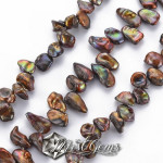 Perle de cultura Baroque Keshi, 8~22x5~10x3~8-brown-1 sir