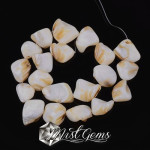 Perle din scoica de apa dulce,crem 15~22x14~20x7~11mm,1 sir