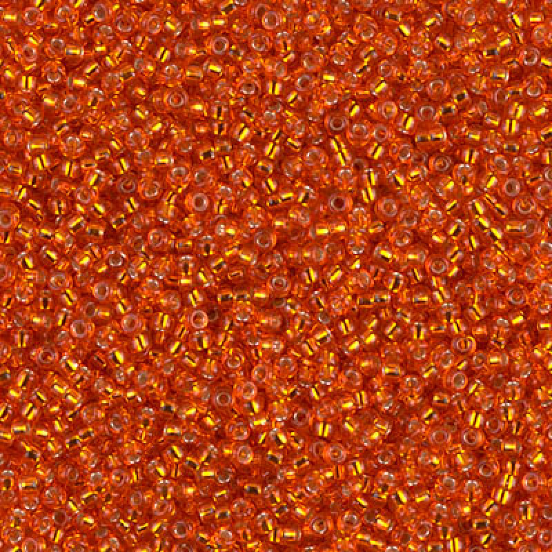 Miyuki Round Rocailles 11/0 RR-0009 Silver Lined Tangerine