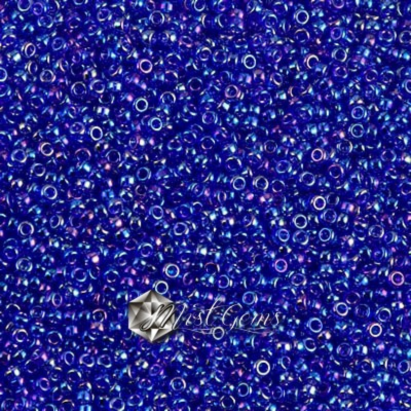 Miyuki Round Rocailles 11/0 RR-0177 Transparent Cobalt AB