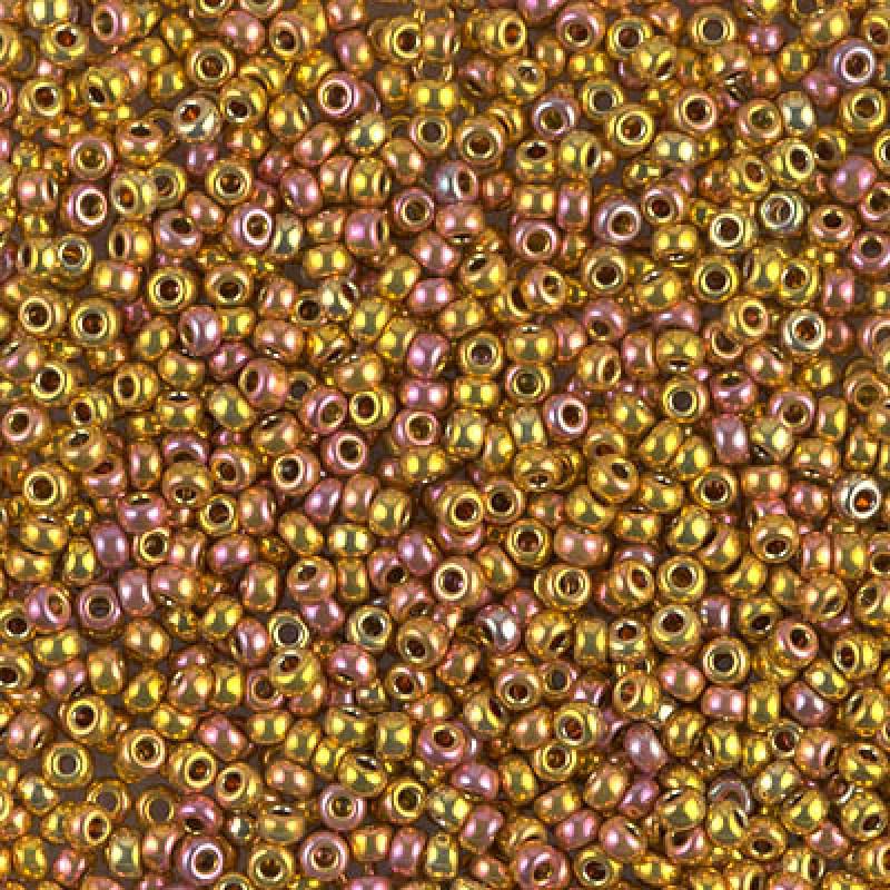 Miyuki Round Rocailles 11/0 RR-0199-24k Gold Iris-2grame