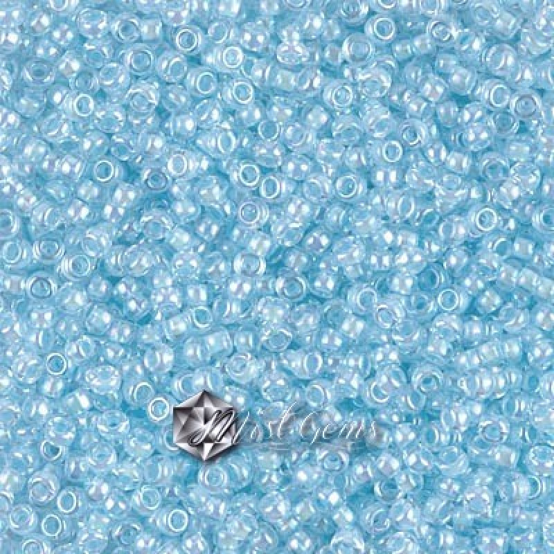 Miyuki Round Rocailles 11/0 RR-0278 Aqua Lined Crystal AB 
