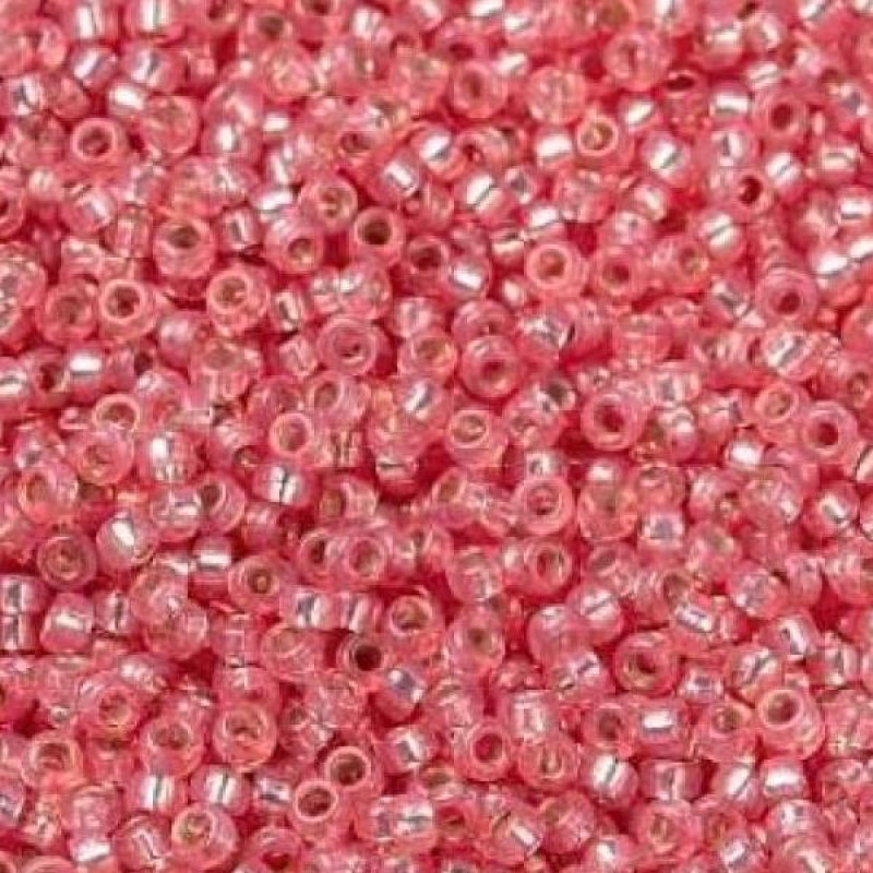 Miyuki Round Rocailles 11/0 RR-0678 Rose Silver-Lined Alabaster