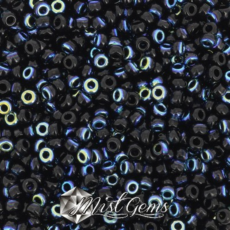 Miyuki Round Rocailles 11/0 RR-4555 Black AB