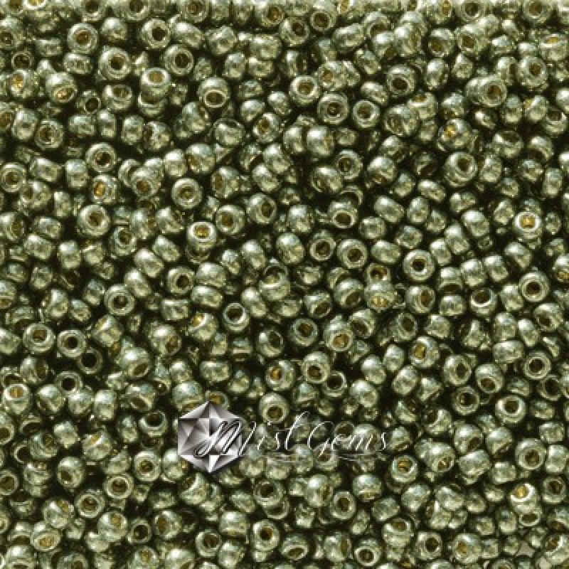 Miyuki Round Rocailles 11/0 RR-5112 Duracoat Galvanized Steel Green