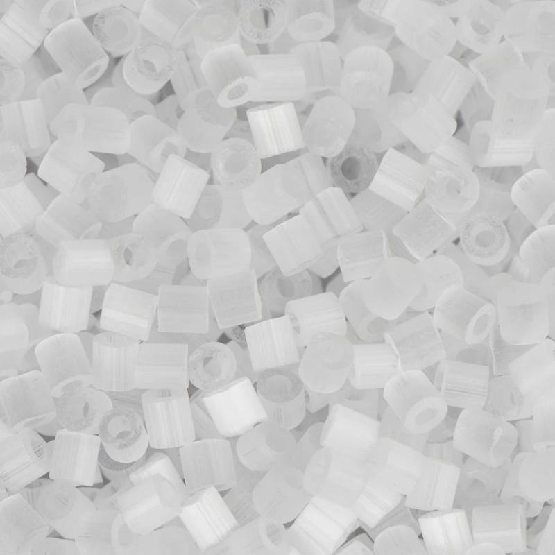 Miyuki Round Rocailles Hex Cut 11/0 -0037 Crystal Silk Satin Cut Off