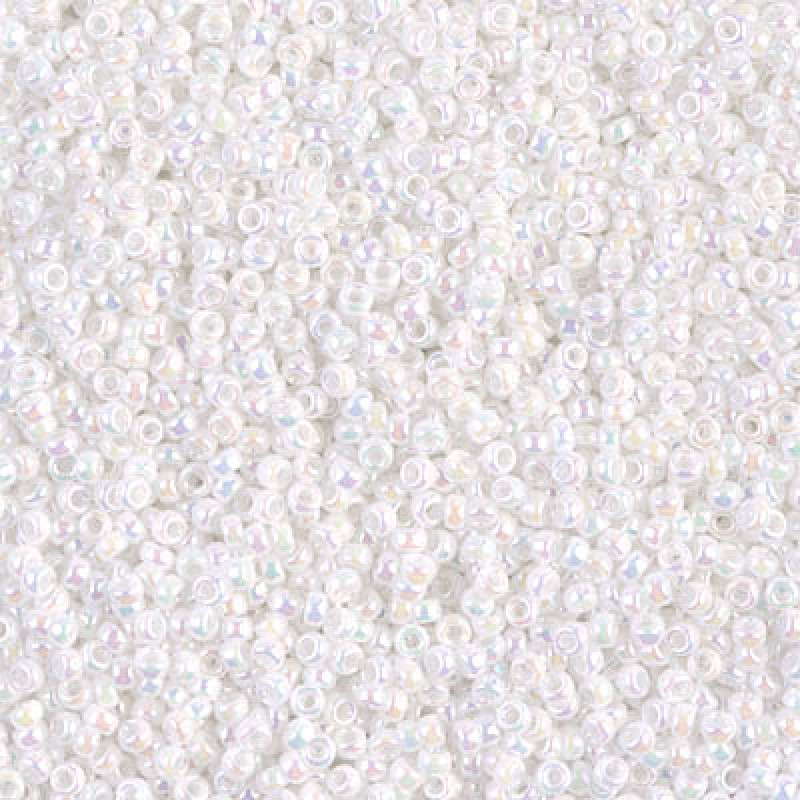Miyuki Round Rocailles 471-15/0 RR 0471 White Pearl AB