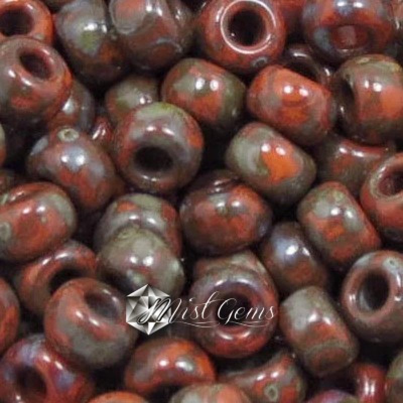 Miyuki Round Rocailles RR06/0-4520 Opaque Picasso Orange