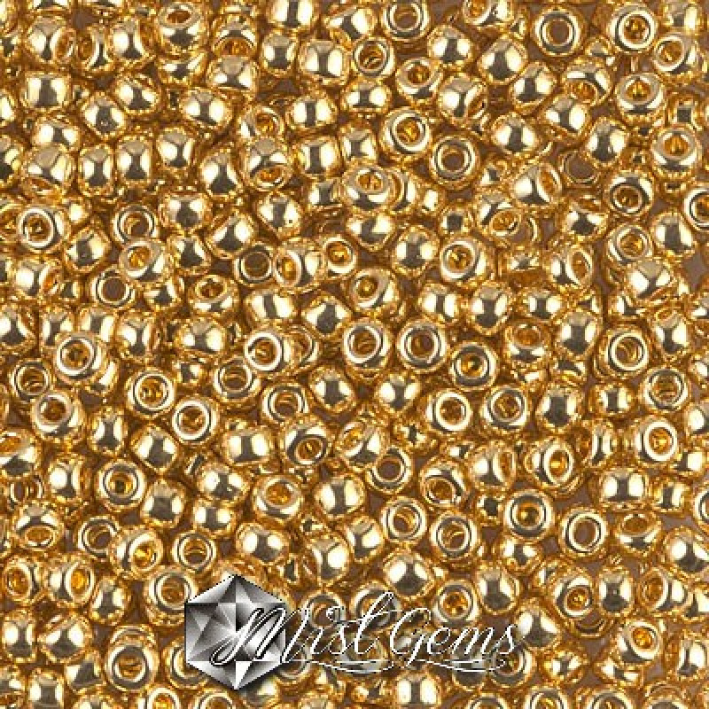 Miyuki Round Rocailles 8/0 RR 0191L- 24kt Light Gold Plated-2 gr.