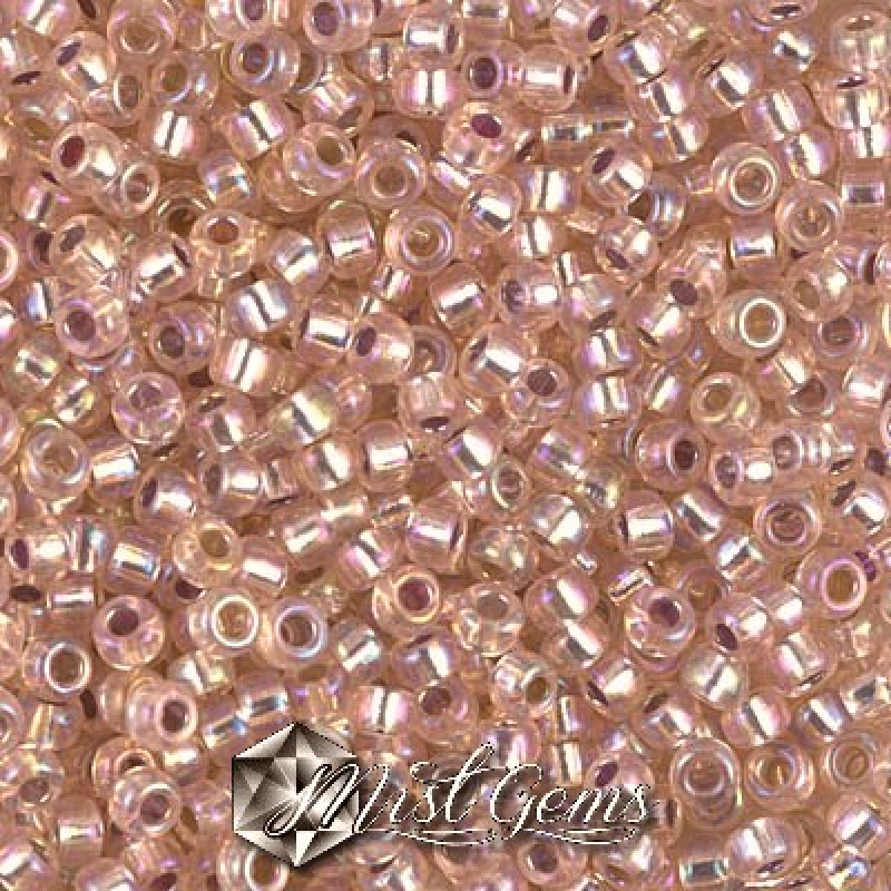 Miyuki Round Rocailles 8/0 RR 1023 Silverlined AB Light Blush