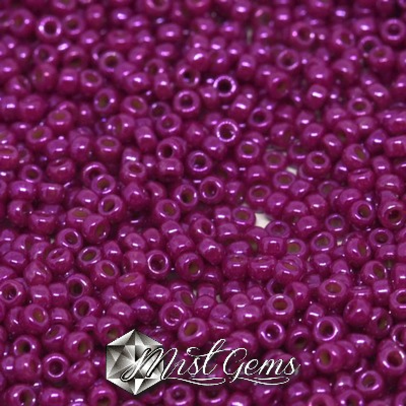 Miyuki Round Rocailles 8/0 RR 1465L Opaque Fuchsia Luster
