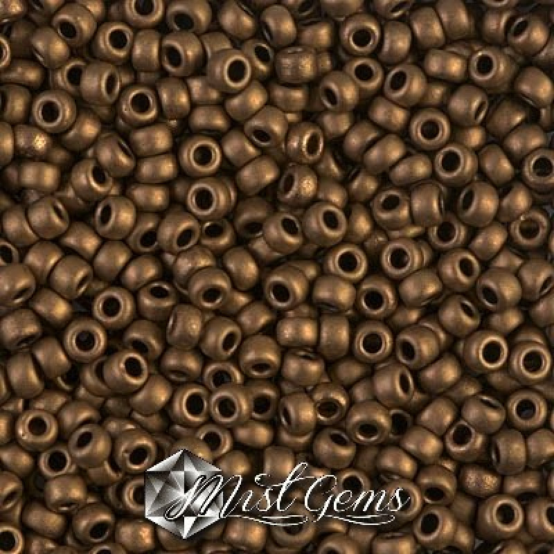Miyuki Round Rocailles 8/0 RR 2006 Metallic Matte Dark Bronze
