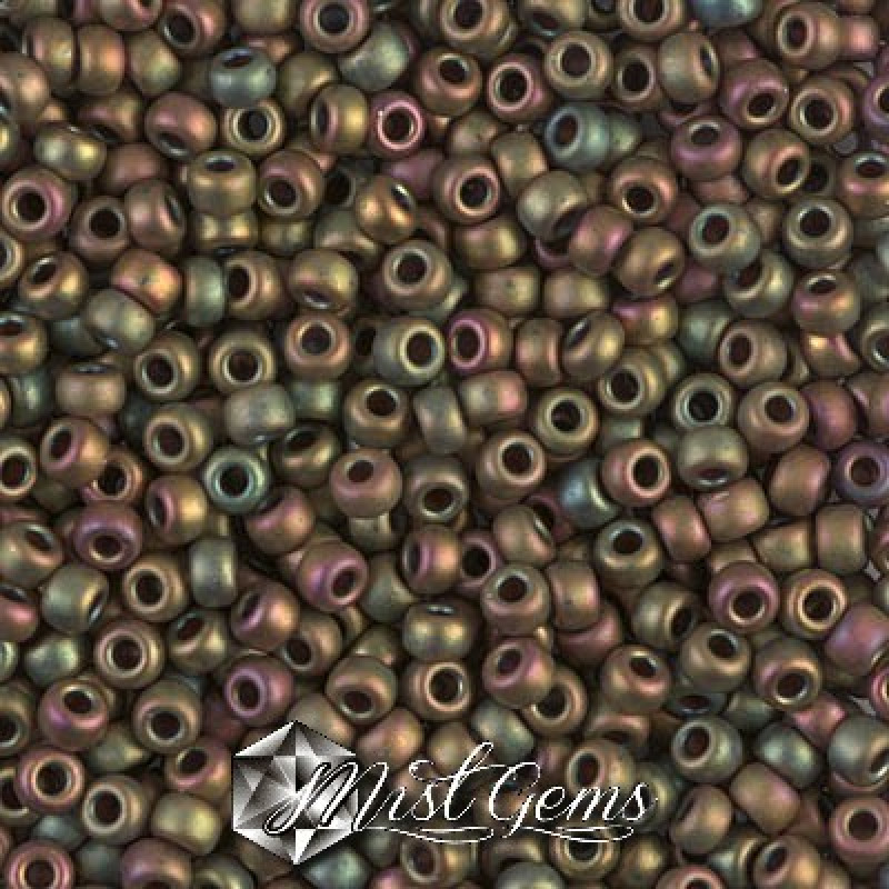 Miyuki Round Rocailles 8/0 RR 2035  Metallic Matte Iris Khaki