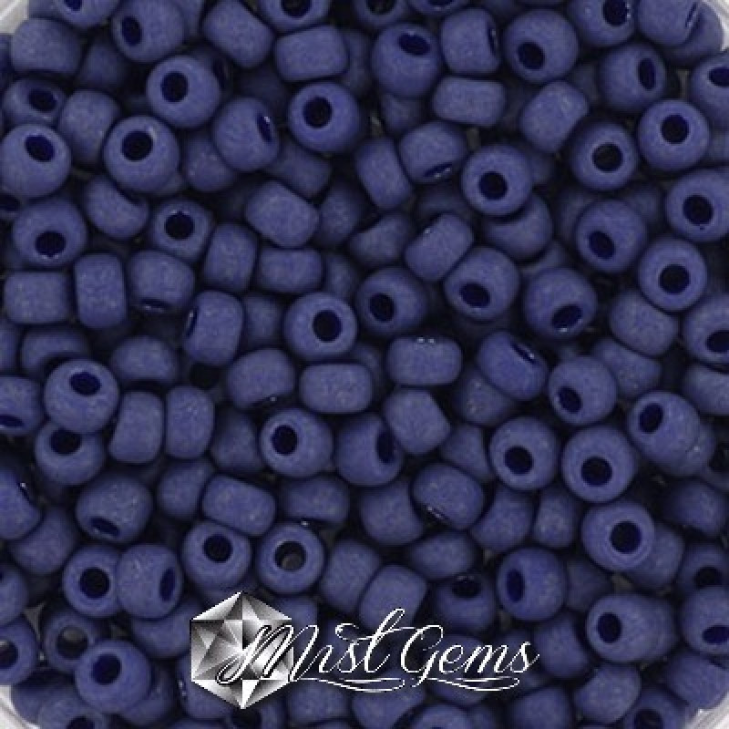 Miyuki Round Rocailles 8/0 RR 2075 Opaque Matte Luster Cobalt