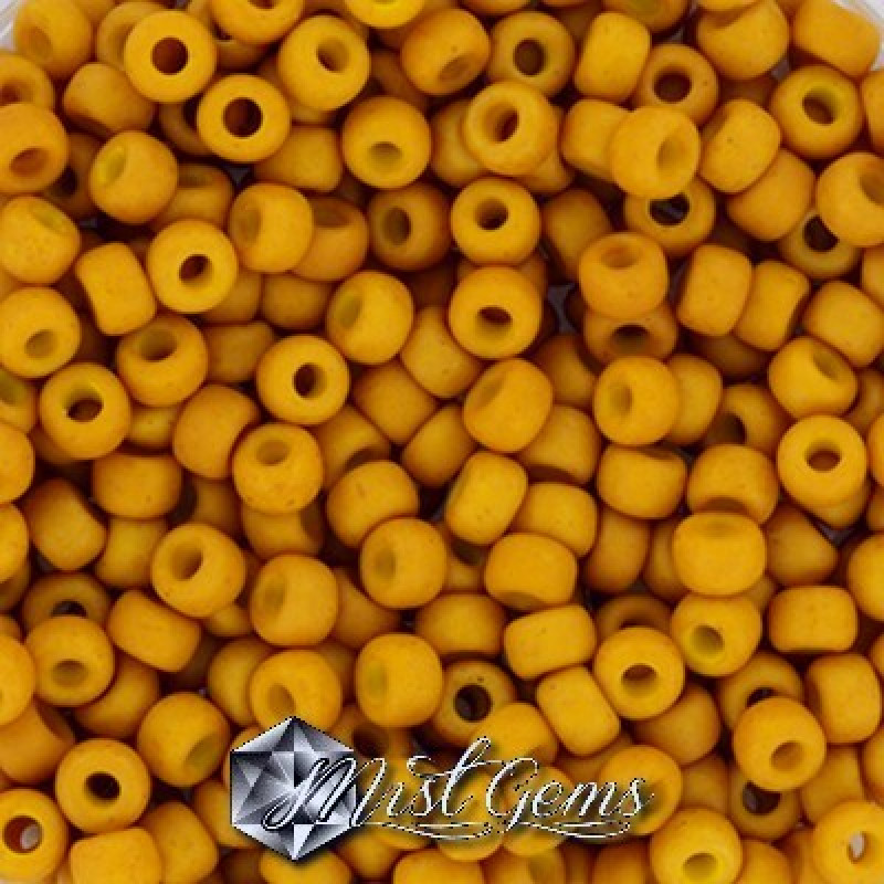 Miyuki Round Rocailles 8/0 RR 2312 Opaque Matte Mustard