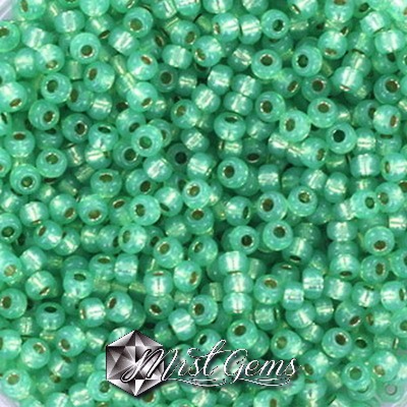 Miyuki Round Rocailles 8/0 RR 4240 Silverlined Dyed Mint