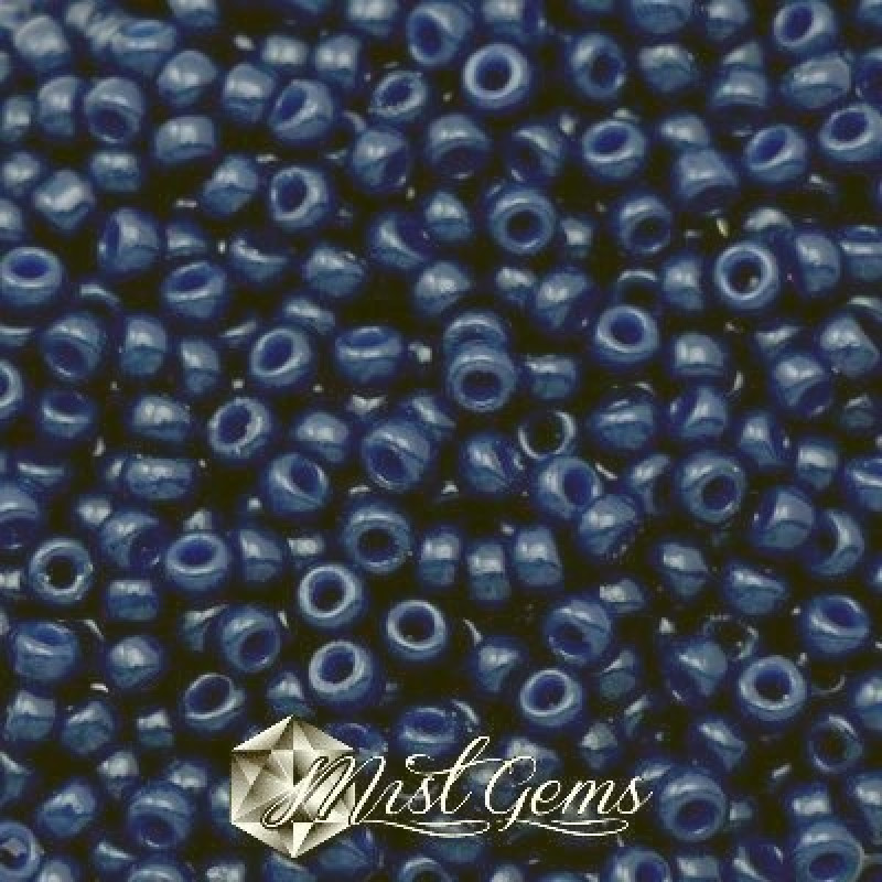 Miyuki Round Rocailles 8/0 RR 4493 Duracoat Opaque Dyed Navy Blue