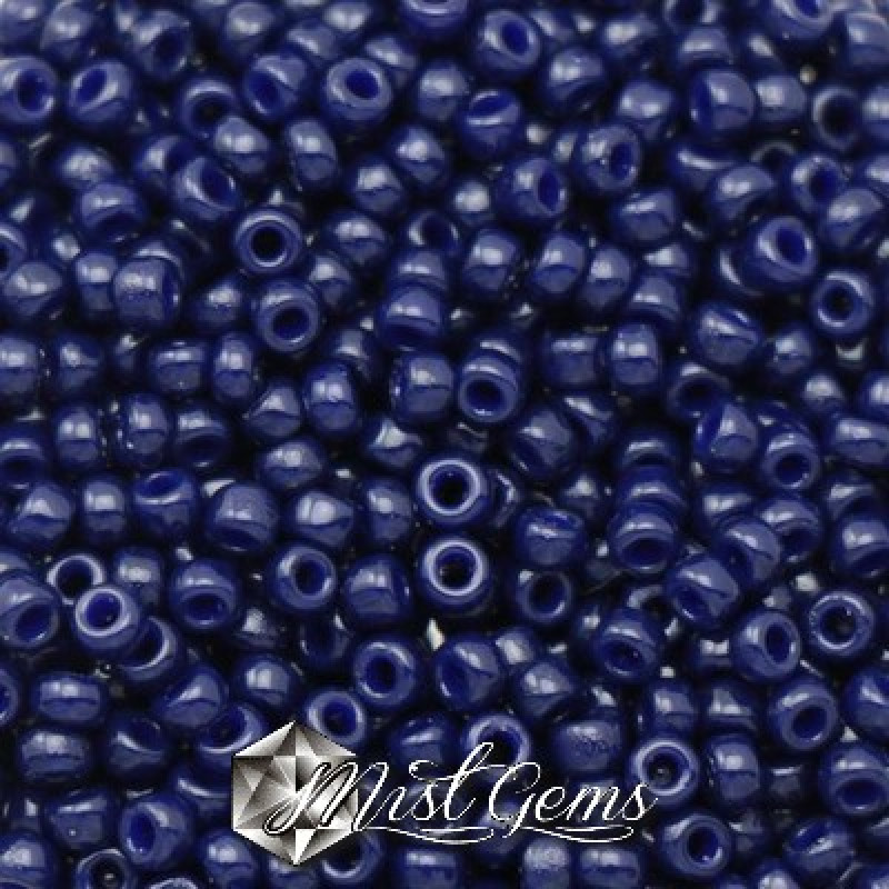 Miyuki Round Rocailles 8/0 RR 4494 Duracoat Opaque Dyed Dark Navy Blue