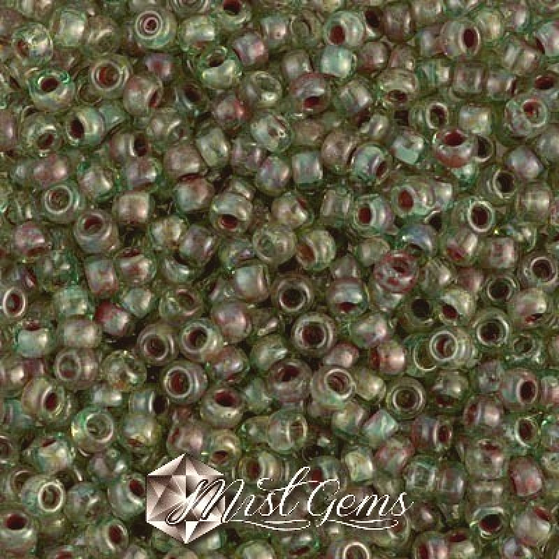 Miyuki Round Rocailles 8/0 RR 4506  Transparent Picasso Sea Foam